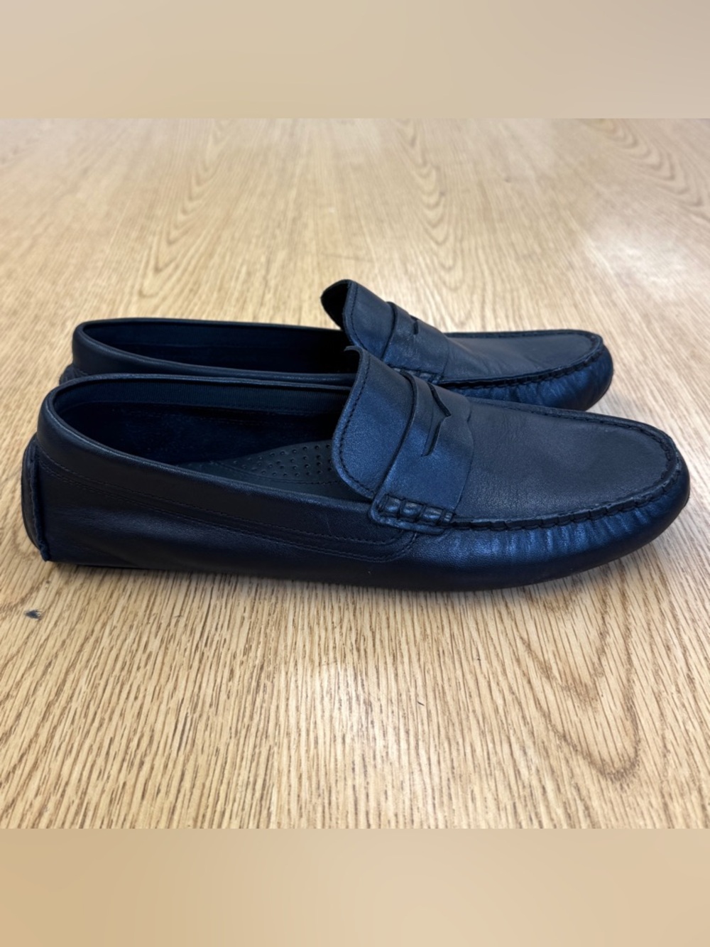Cole Haan Women’s Black Leather Penny Driving Loafers Size 8B Minimalist Preppy
